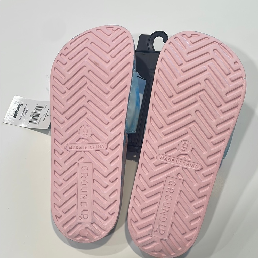 Woman Slide Sandals - Blue and Pink - Picture 2 of 3